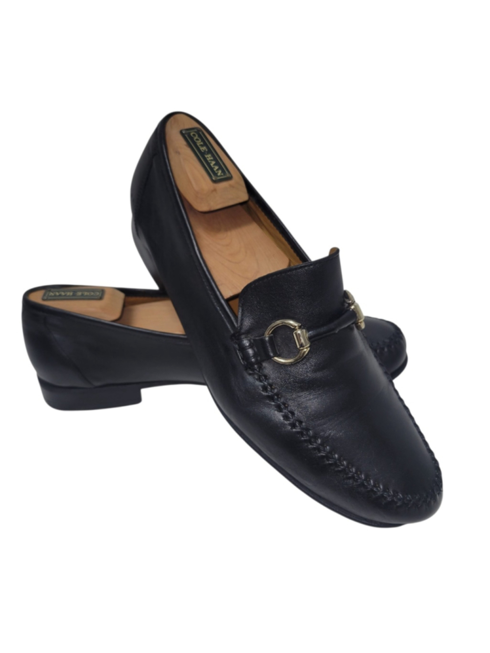 MAUS & HOFFMAN Men's Black Genuine Leather Slip-On Loafer Size 9.5 Pre-owned